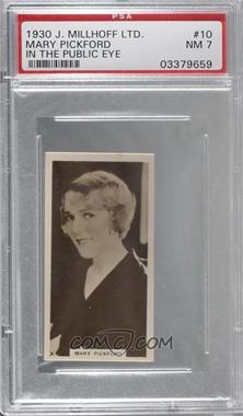1930 J. Millhoff & Co "De Reszke" In the Public Eye - Tobacco [Base] #10 - Mary Pickford [PSA 7 NM]
