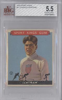 1933 Goudey Sport Kings Gum - [Base] #11 - Charles Jewtraw [BVG 5.5 EXCELLENT+]