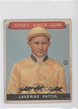 1933 Goudey Sport Kings Gum - [Base] #13 - Laverne Fator [Good to VG‑EX]