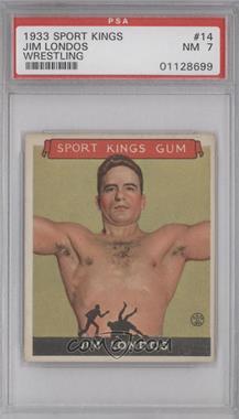 1933 Goudey Sport Kings Gum - [Base] #14 - Jim Londos [PSA 7 NM]