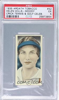 1935 Ardath Cricket, Tennis & Golf Celebrities - Tobacco [Base] #42 - Helen Wills-Moody [PSA 5 EX]