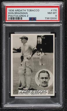 1936 Ardath Photocards Z Series - Tobacco [Base] #176 - From The 1936/37 Series Of Test Matches In Australia - Don Bradman [PSA 8 NM‑MT]