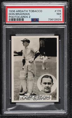 1936 Ardath Photocards Z Series - Tobacco [Base] #176 - From The 1936/37 Series Of Test Matches In Australia - Don Bradman [PSA 7 NM]