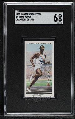 1937 Champions of 1936 - Tobacco [Base] - Hignett #3 - Jesse Owens [SGC 6 EX/NM]