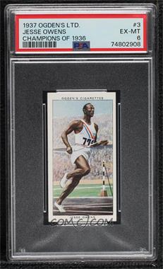 1937 Champions of 1936 - Tobacco [Base] - Ogden's #3 - Jesse Owens [PSA 6 EX‑MT]