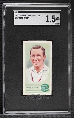 1937 Godfrey Phillips Spot the Winner - Tobacco [Base] #12 - Fred Perry [SGC 1.5 FR]