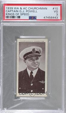 1939 Churchman's Kings of Speed - Tobacco [Base] #10 - Captain G. J. Powell [PSA 3 VG]