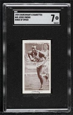 1939 Churchman's Kings of Speed - Tobacco [Base] #45 - Jesse Owens [SGC 7 NM]