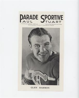1943-48 Parade Sportive Paul Stuart - [Base] #_GLHA.1 - Glen Harmon (Portrait)
