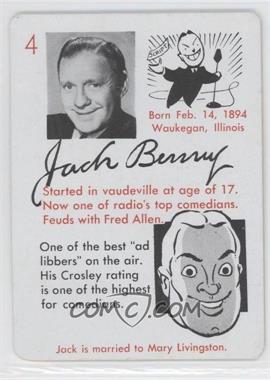 1945 Leister Game Company Autographs Game - [Base] #4 - Jack Benny