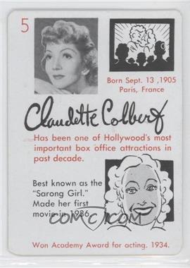 1945 Leister Game Company Autographs Game - [Base] #5 - Claudette Colbert