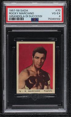 1958 S.A.D.A. Firenze Stickers - [Base] #70 - Rocky Marciano [PSA 4 VG‑EX]