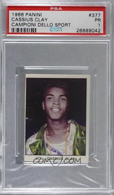 1966 Panini Campioni dello Sport Album Stickers - [Base] #377 - Cassius Clay [PSA 1 PR]