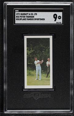 1971 Barratt & Co Goldflake Famous Sportsmen - [Base] #22.2 - Peter Thomson [SGC 9 MINT]