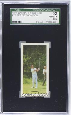 1971 Barratt & Co Goldflake Famous Sportsmen - [Base] #22.2 - Peter Thomson [SGC 92 NM/MT+ 8.5]