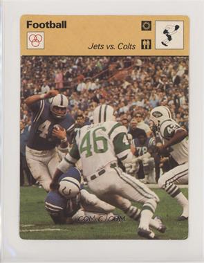 1977-79 Sportscasters - Series 01 - Lausanne Printed in Italy #01-20 - Jets vs. Colts [Poor to Fair]