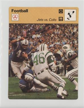 1977-79 Sportscasters - Series 01 - Lausanne Printed in Italy #01-20 - Jets vs. Colts [Poor to Fair]