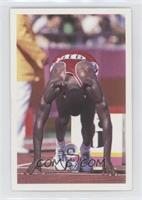 Carl Lewis (In starting blocks) [Good to VG‑EX]