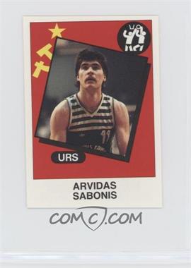 1986 Panini Supersport Stickers - [Base] - Italian #136 - Arvydas Sabonis