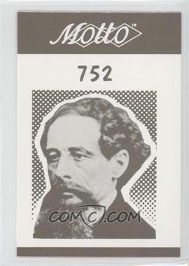 1987 Motto Game Cards - [Base] #752 - Charles Dickens