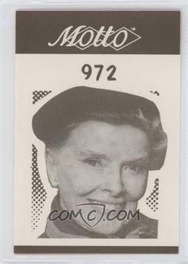 1987 Motto Game Cards - [Base] #972 - Katharine Hepburn