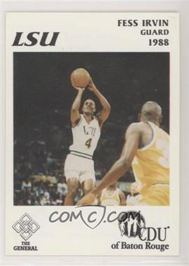 1988 McDag LSU Tigers - [Base] #4 - Fess Irvin