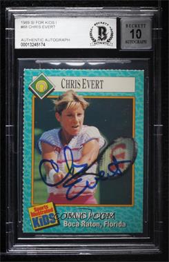 1989 Sports Illustrated for Kids Series 1 - [Base] #88 - Chris Evert [BAS Authentic]