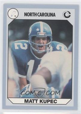 1990 Collegiate Collection North Carolina Tar Heels - [Base] #17 - Matt Kupec