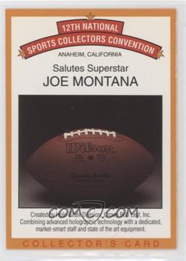 1991 Holo-Grafx National Convention - [Base] #1 - Joe Montana