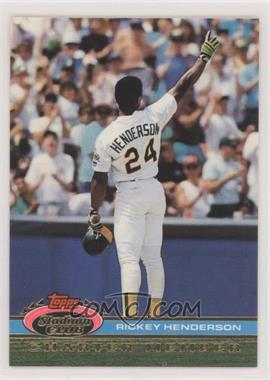 1991 Stadium Club Charter Member - [Base] #_RIHE.1 - Rickey Henderson (AL MVP)