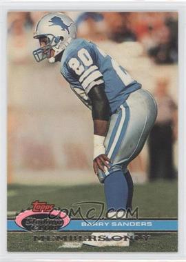 1991 Topps Stadium Club Members Only - [Base] #_BASA - Barry Sanders