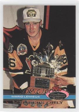 1991 Topps Stadium Club Members Only - [Base] #_MALE.1 - Mario Lemieux (Mario Repeats As MVP)