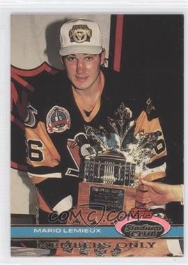 1991 Topps Stadium Club Members Only - [Base] #_MALE.1 - Mario Lemieux (Mario Repeats As MVP)