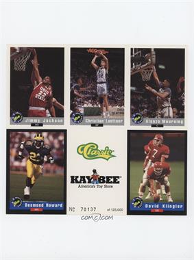 1992 Classic Draft Kay-Bee Toys Promo Sheet - [Base] #_NoN - Jimmy Jackson, Christian Laettner, Alonzo Mourning, Desmond Howard, David Klingler /125000 [Noted]