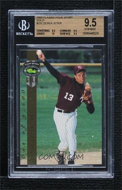 1992 Classic Four Sport Draft Pick Collection - [Base] - Gold #231 - Derek Jeter /9500 [BGS 9.5 GEM MINT]