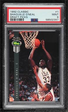 1992 Classic Four Sport Draft Pick Collection - [Base] #1 - Shaquille O'Neal [PSA 9 MINT]