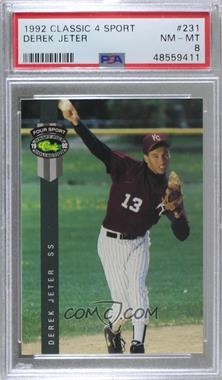 1992 Classic Four Sport Draft Pick Collection - [Base] #231 - Derek Jeter [PSA 8 NM‑MT]