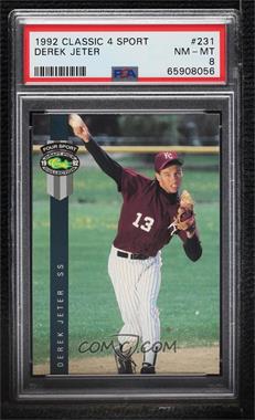 1992 Classic Four Sport Draft Pick Collection - [Base] #231 - Derek Jeter [PSA 8 NM‑MT]