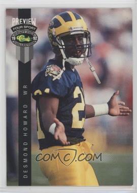 1992 Classic Four Sport Draft Pick Collection - Previews #2 - Desmond Howard /10000