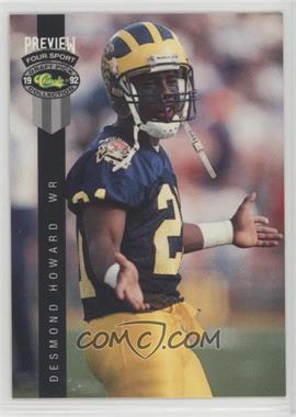 1992 Classic Four Sport Draft Pick Collection - Previews #2 - Desmond Howard /10000