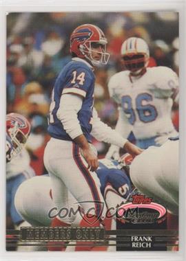 1992 Topps Stadium Club Members Only - Scoreboard #_FRRE - Frank Reich [EX to NM]