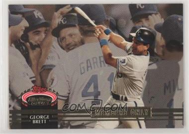 1992 Topps Stadium Club Members Only - Scoreboard #_GEBR.1 - George Brett (Celebration Image In Background)