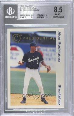 1993 Classic 4 Sport C3 - Presidential Charter Club Member #3 - Alex Rodriguez /5000 [BGS 8.5 NM‑MT+]