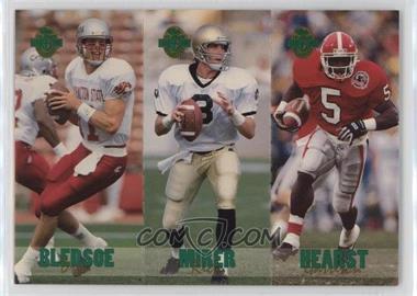 1993 Classic Four Sport Collection - Triple Card #TC2 - Drew Bledsoe, Garrison Hearst, Rick Mirer /65600