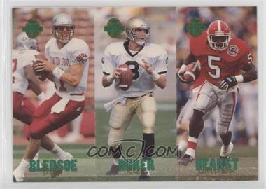 1993 Classic Four Sport Collection - Triple Card #TC2 - Drew Bledsoe, Garrison Hearst, Rick Mirer /65600