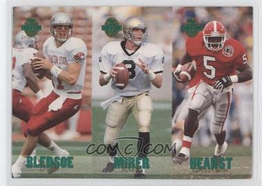 1993 Classic Four Sport Collection - Triple Card #TC2 - Drew Bledsoe, Garrison Hearst, Rick Mirer /65600