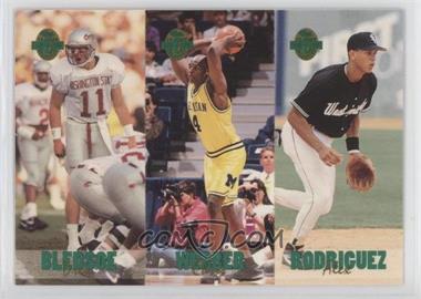 1993 Classic Four Sport Collection - Triple Card #TC5 - Drew Bledsoe, Chris Webber, Alex Rodriguez /65600 [EX to NM]