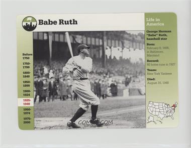 1994-2001 Grolier Story of America - [Base] #1-10 - Life in America - Babe Ruth