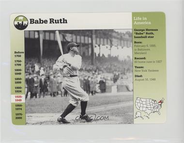 1994-2001 Grolier Story of America - [Base] #1-10 - Life in America - Babe Ruth
