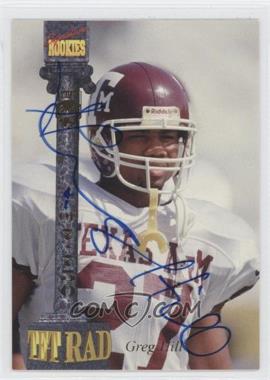 1994 Signature Rookies Tetrad - Signatures #33 - Greg Hill /7750